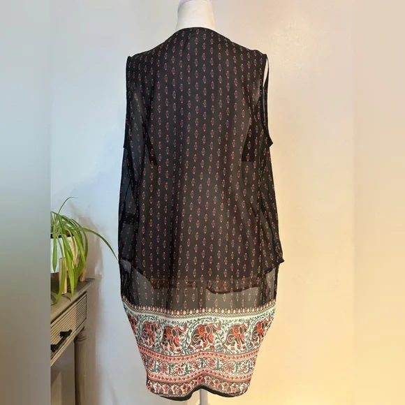 Live 4 Truth 1X Sleeveless Tunic Blouse Elephant Hem Boho Festival Top Plus Size - Picture 3 of 6